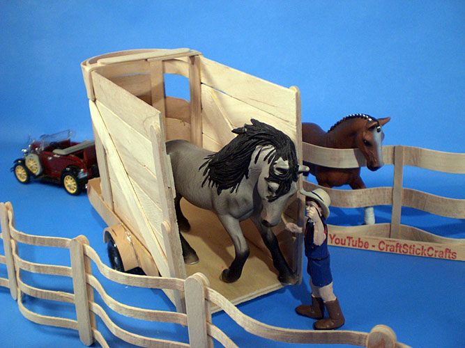 popsicle stick horse stable